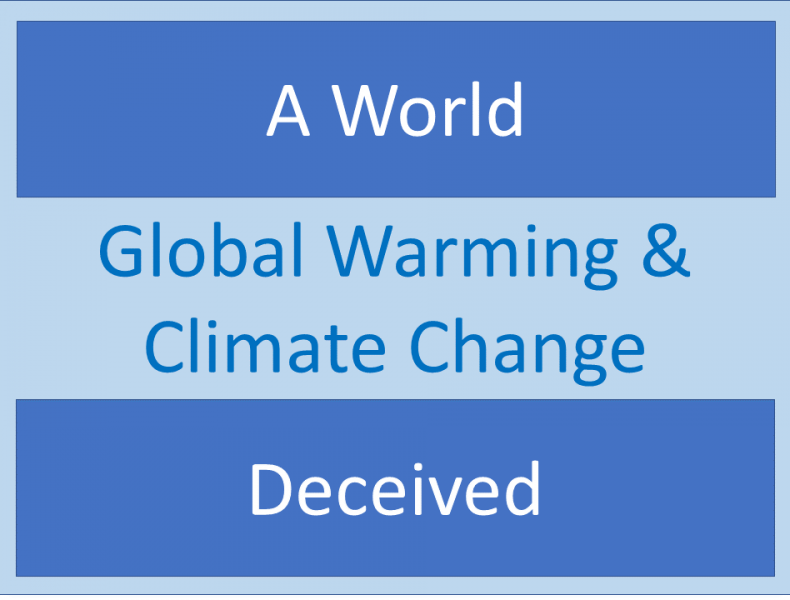 Global Warming & Climate Change <br> – A World Deceived