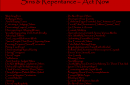 Sins & Repentance – Act Now